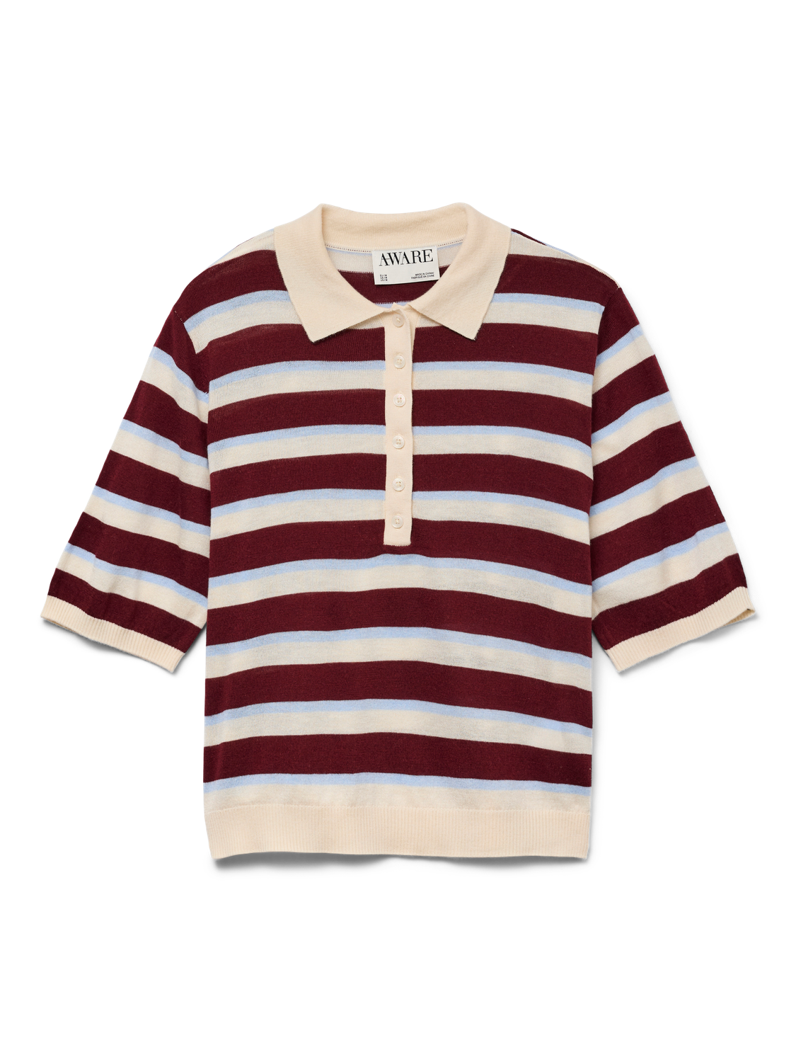AWSIKITA STRIPE KNITTED POLO